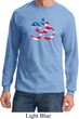 Mens Yoga Shirt Patriotic Om Long Sleeve Tee T-Shirt