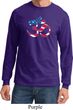 Mens Yoga Shirt Patriotic Om Long Sleeve Tee T-Shirt