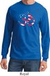 Mens Yoga Shirt Patriotic Om Long Sleeve Tee T-Shirt