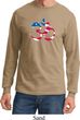 Mens Yoga Shirt Patriotic Om Long Sleeve Tee T-Shirt