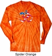 Mens Yoga Shirt Patriotic Om Long Sleeve Tie Dye Tee T-shirt