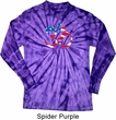 Mens Yoga Shirt Patriotic Om Long Sleeve Tie Dye Tee T-shirt