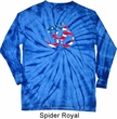 Mens Yoga Shirt Patriotic Om Long Sleeve Tie Dye Tee T-shirt