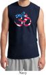 Mens Yoga Shirt Patriotic Om Muscle Tee T-Shirt