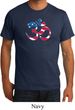 Mens Yoga Shirt Patriotic Om Organic Tee T-Shirt