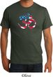Mens Yoga Shirt Patriotic Om Organic Tee T-Shirt
