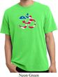 Mens Yoga Shirt Patriotic Om Pigment Dyed Tee T-Shirt