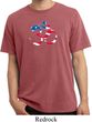 Mens Yoga Shirt Patriotic Om Pigment Dyed Tee T-Shirt