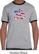 Mens Yoga Shirt Patriotic Om Ringer Tee T-Shirt