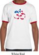 Mens Yoga Shirt Patriotic Om Ringer Tee T-Shirt
