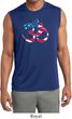 Mens Yoga Shirt Patriotic Om Sleeveless Moisture Wicking Tee