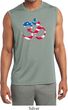 Mens Yoga Shirt Patriotic Om Sleeveless Moisture Wicking Tee