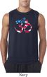 Mens Yoga Shirt Patriotic Om Sleeveless Tee T-Shirt