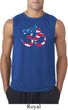Mens Yoga Shirt Patriotic Om Sleeveless Tee T-Shirt