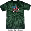 Mens Yoga Shirt Patriotic Om Spider Tie Dye Tee T-shirt