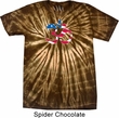 Mens Yoga Shirt Patriotic Om Spider Tie Dye Tee T-shirt
