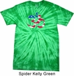 Mens Yoga Shirt Patriotic Om Spider Tie Dye Tee T-shirt