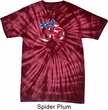 Mens Yoga Shirt Patriotic Om Spider Tie Dye Tee T-shirt