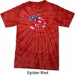 Mens Yoga Shirt Patriotic Om Spider Tie Dye Tee T-shirt