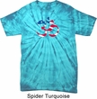 Mens Yoga Shirt Patriotic Om Spider Tie Dye Tee T-shirt