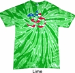 Mens Yoga Shirt Patriotic Om Twist Tie Dye Tee T-shirt