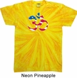 Mens Yoga Shirt Patriotic Om Twist Tie Dye Tee T-shirt
