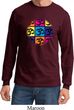 Mens Yoga Shirt Pop Art Om Long Sleeve Tee T-Shirt