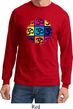Mens Yoga Shirt Pop Art Om Long Sleeve Tee T-Shirt