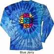 Mens Yoga Shirt Pop Art Om Long Sleeve Tie Dye Tee T-shirt