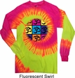 Mens Yoga Shirt Pop Art Om Long Sleeve Tie Dye Tee T-shirt