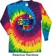 Mens Yoga Shirt Pop Art Om Long Sleeve Tie Dye Tee T-shirt