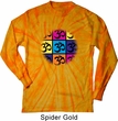 Mens Yoga Shirt Pop Art Om Long Sleeve Tie Dye Tee T-shirt