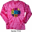 Mens Yoga Shirt Pop Art Om Long Sleeve Tie Dye Tee T-shirt