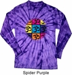 Mens Yoga Shirt Pop Art Om Long Sleeve Tie Dye Tee T-shirt