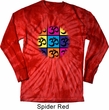 Mens Yoga Shirt Pop Art Om Long Sleeve Tie Dye Tee T-shirt