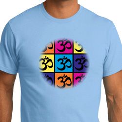 Mens Yoga Shirt Pop Art Om Organic Tee T-Shirt Mens Yoga Shirt Pop Art Om Organic Tee T-Shirt