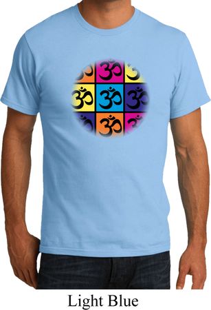 Mens Yoga Shirt Pop Art Om Organic Tee T-Shirt