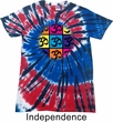 Mens Yoga Shirt Pop Art Om Patriotic Tie Dye Tee T-shirt