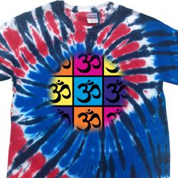 Mens Yoga Shirt Pop Art Om Patriotic Tie Dye Tee T-shirt Mens Yoga Shirt Pop Art Om Patriotic Tie Dye Tee T-shirt