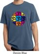 Mens Yoga Shirt Pop Art Om Pigment Dyed Tee T-Shirt