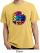 Mens Yoga Shirt Pop Art Om Pigment Dyed Tee T-Shirt