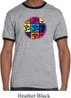 Mens Yoga Shirt Pop Art Om Ringer Tee T-Shirt