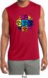Mens Yoga Shirt Pop Art Om Sleeveless Moisture Wicking Tee