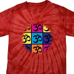 Mens Yoga Shirt Pop Art Om Spider Tie Dye Tee T-shirt Mens Yoga Shirt Pop Art Om Spider Tie Dye Tee T-shirt