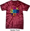 Mens Yoga Shirt Pop Art Om Spider Tie Dye Tee T-shirt