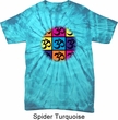 Mens Yoga Shirt Pop Art Om Spider Tie Dye Tee T-shirt