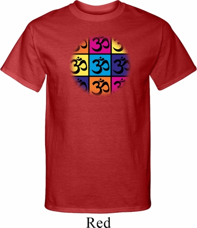 Mens Yoga Shirt Pop Art Om Tall Tee T-Shirt
