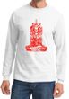 Mens Yoga Shirt Red Tara Long Sleeve Tee T-Shirt