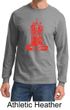 Mens Yoga Shirt Red Tara Long Sleeve Tee T-Shirt