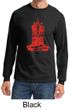 Mens Yoga Shirt Red Tara Long Sleeve Tee T-Shirt